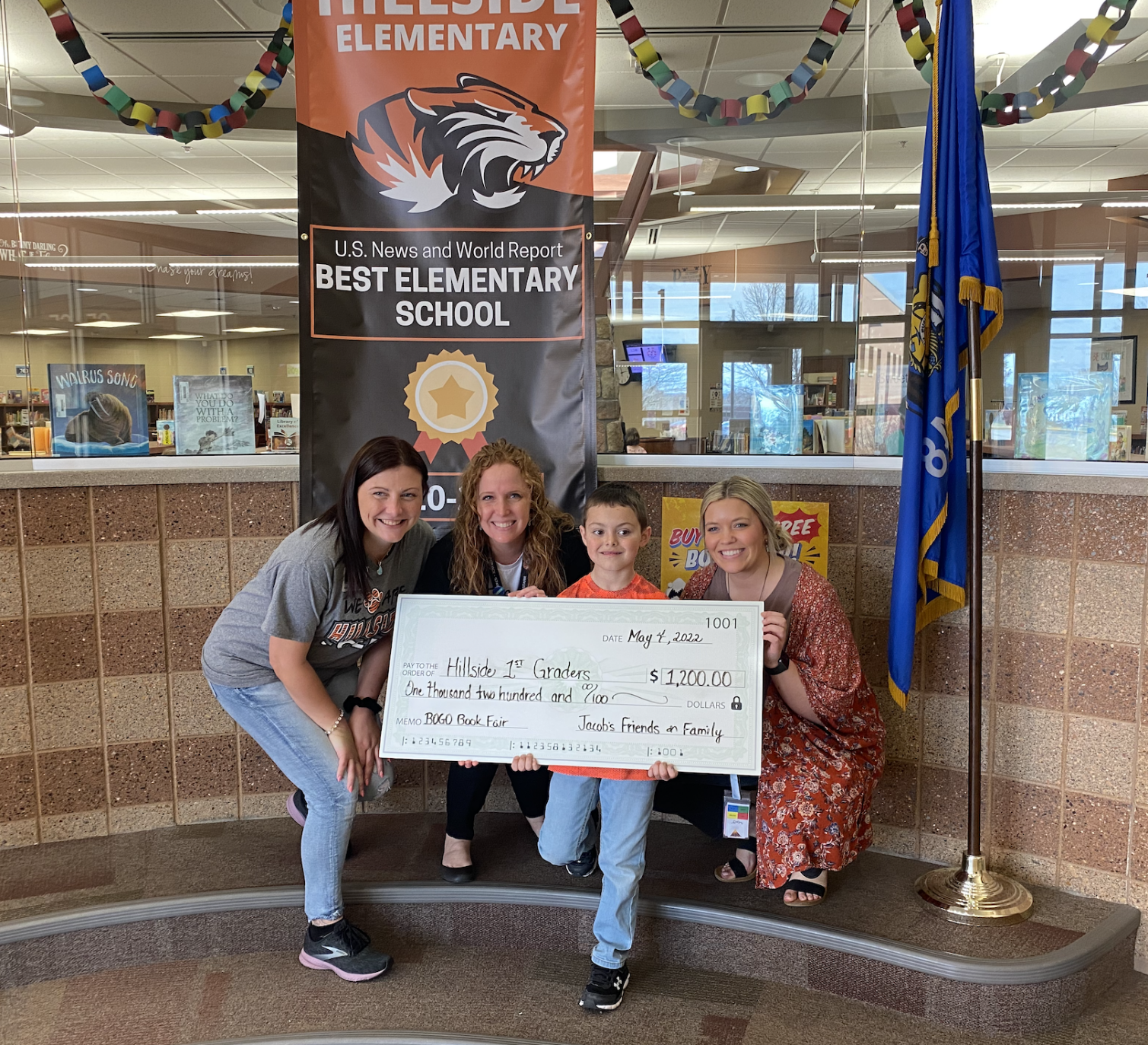 Hillside Elementary donation